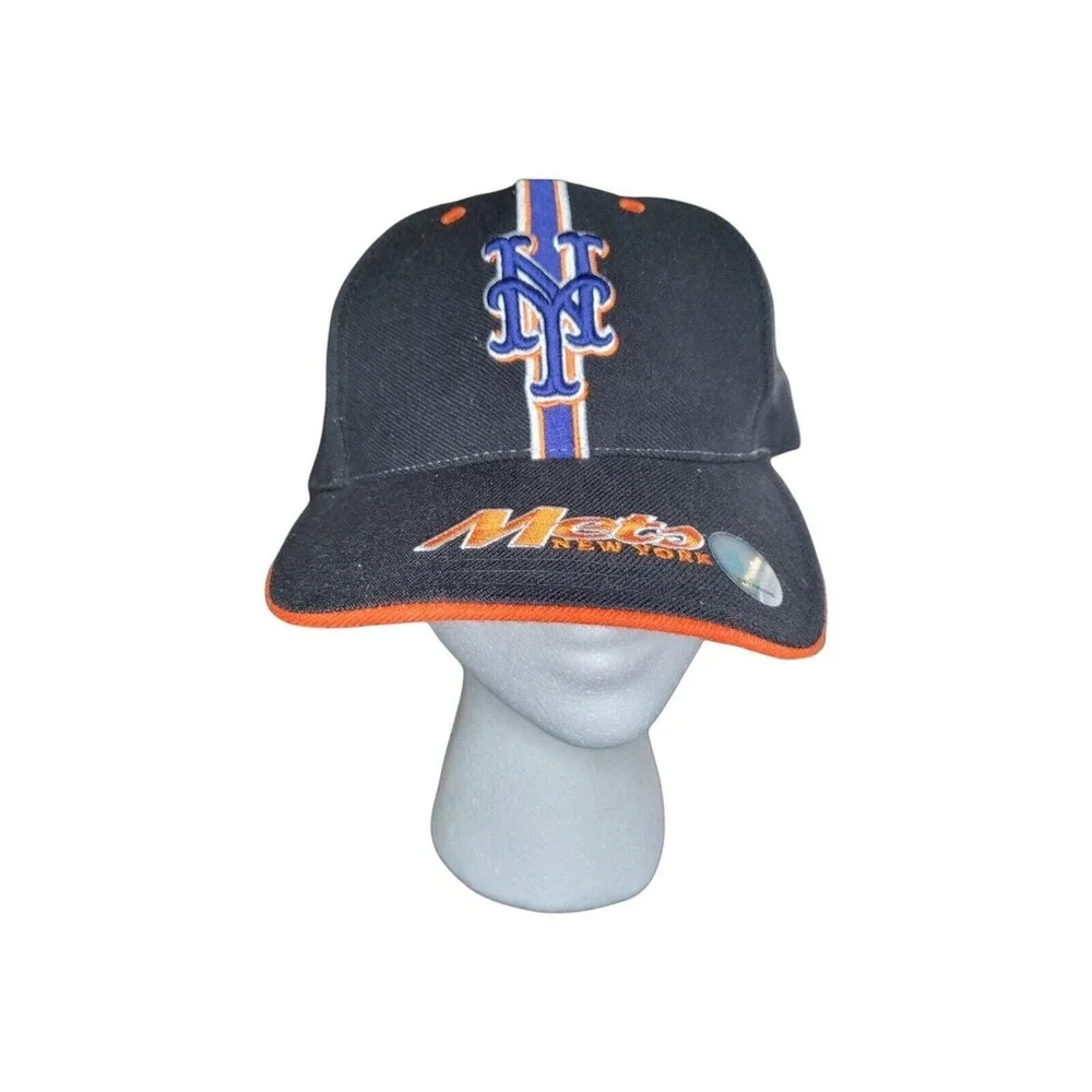VTG MLB New York Mets Hat Adjustable Strap Twins Enterprise 90s Baseball Cap Y2K